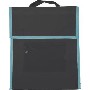 Store More Medium Book Pouches  Single Color  Set Of 4 Color Black with Blue Trim by Really Good Stuff LLC