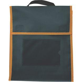 Store More Medium Book Pouches  Single Color  Set Of 4 Color Black with Orange Trim by Really Good Stuff LLC