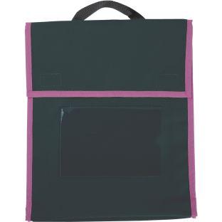 Store More Medium Book Pouches  Single Color  Set Of 4 Color Black with Pink Trim by Really Good Stuff LLC