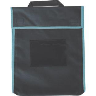 Store More Large Book Pouches  Single Color  Set Of 4 Color Black with Blue Trim by Really Good Stuff LLC