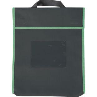 Store More Large Book Pouches  Single Color  Set Of 4 Color Black with Green Trim by Really Good Stuff LLC