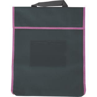 Store More Large Book Pouches  Single Color  Set Of 4 Color Black with Pink Trim by Really Good Stuff LLC