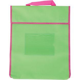 Store More Large Book Pouches  Single Color  Set Of 4 Color Green Neon by Really Good Stuff LLC