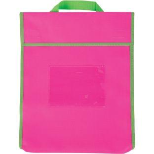 Store More Large Book Pouches  Single Color  Set Of 4 Color Pink Neon by Really Good Stuff LLC