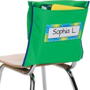 Store More Deep Pocket Chair Pockets 36 Pack Green Blue by Really Good Stuff LLC
