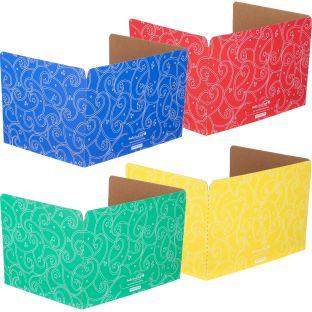 Standard Privacy Shields Set of 12 4 Group Colors Star and Swirl Matte by Really Good Stuff LLC