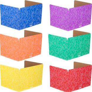 Standard Privacy Shields Set of 12 6 Group Colors Star and Swirl Matte by Really Good Stuff LLC