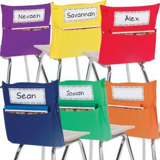 Grouping Chair Pockets 24 Pack 6 Group Colors by Really Good Stuff LLC