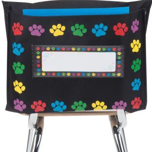 Paw Prints Border Store More Deep Pocket Chair Pockets 6 Pack by Really Good Stuff LLC