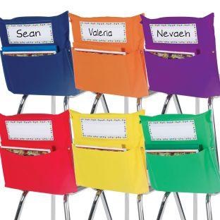 Grouping Chair Pockets  6 Pack  6 Group Colors  Assorted by Really Good Stuff LLC