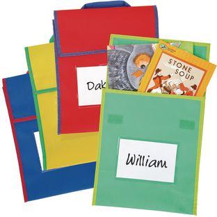 Store More Medium Book Pouches Set of 4 by Really Good Stuff LLC