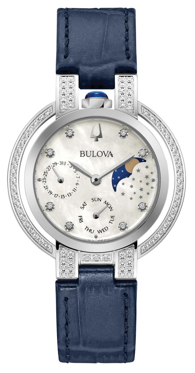 Bulova Rubaiyat Leather Strap Classic Dress Classic Women's Watch - 96R237 Gifts for Her