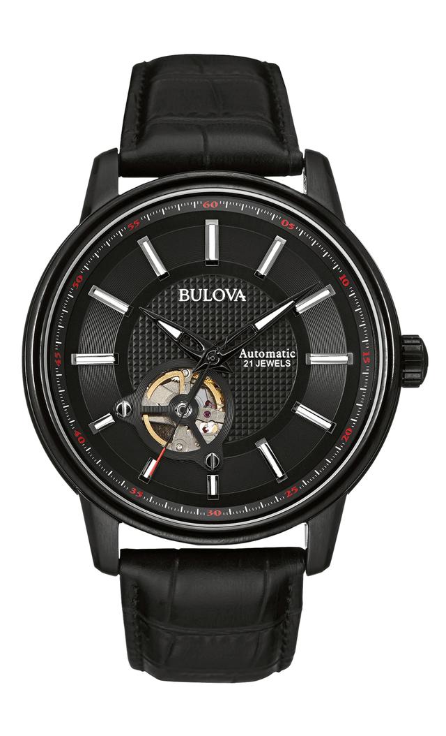 Bulova Classic Leather Strap Dress Classic Men's Watch - 98A139 Gifts for Him