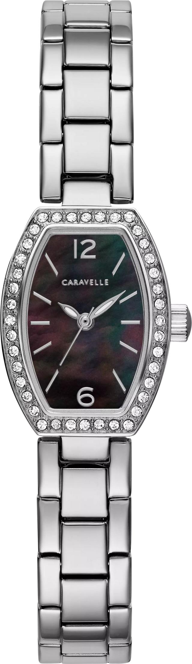 Caravelle Dress Stainless Steel Bracelet Crystal Dress Classic Women's Watch - 43L204 Gifts for Her Bulova Watches