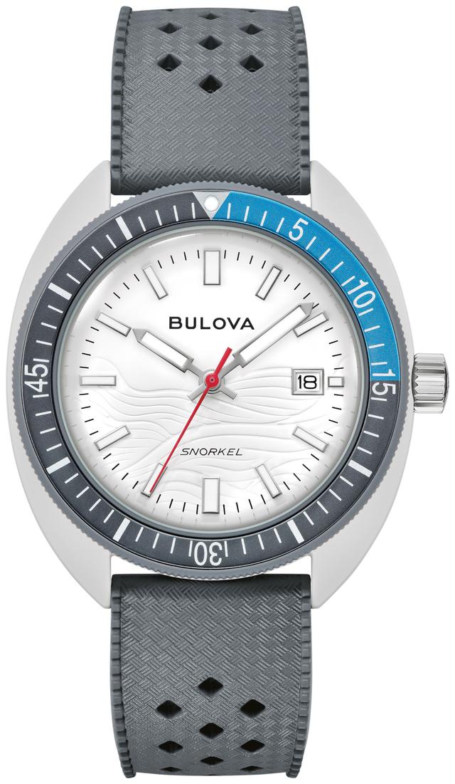 Bulova Snorkel HNBR Rubber Oceanographer Performance Men's Watch - 98B449 Gifts for Him