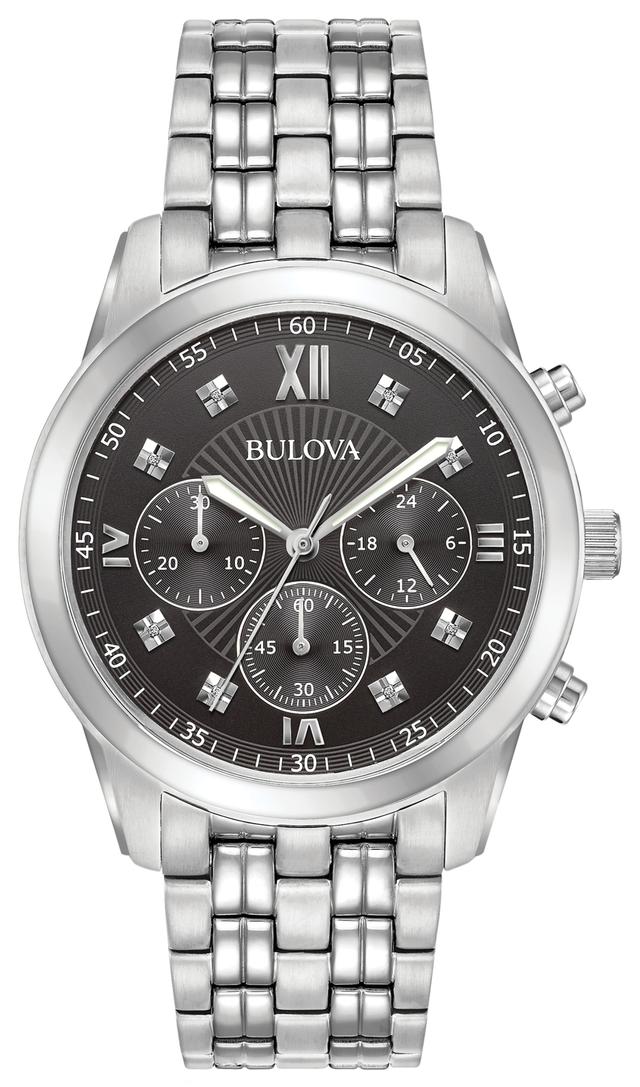 Bulova Classic Stainless Steel Bracelet Dress Classic Men's Watch - 96D136 Gifts for Him