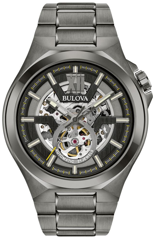 Bulova Maquina Stainless Steel Bracelet Performance Men's Watch - 98A179 Gifts for Him