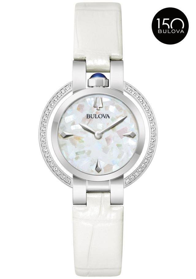 Bulova Rubaiyat Winter Leather Strap Classic Dress Classic Women's Watch - 96R254 Gifts for Her
