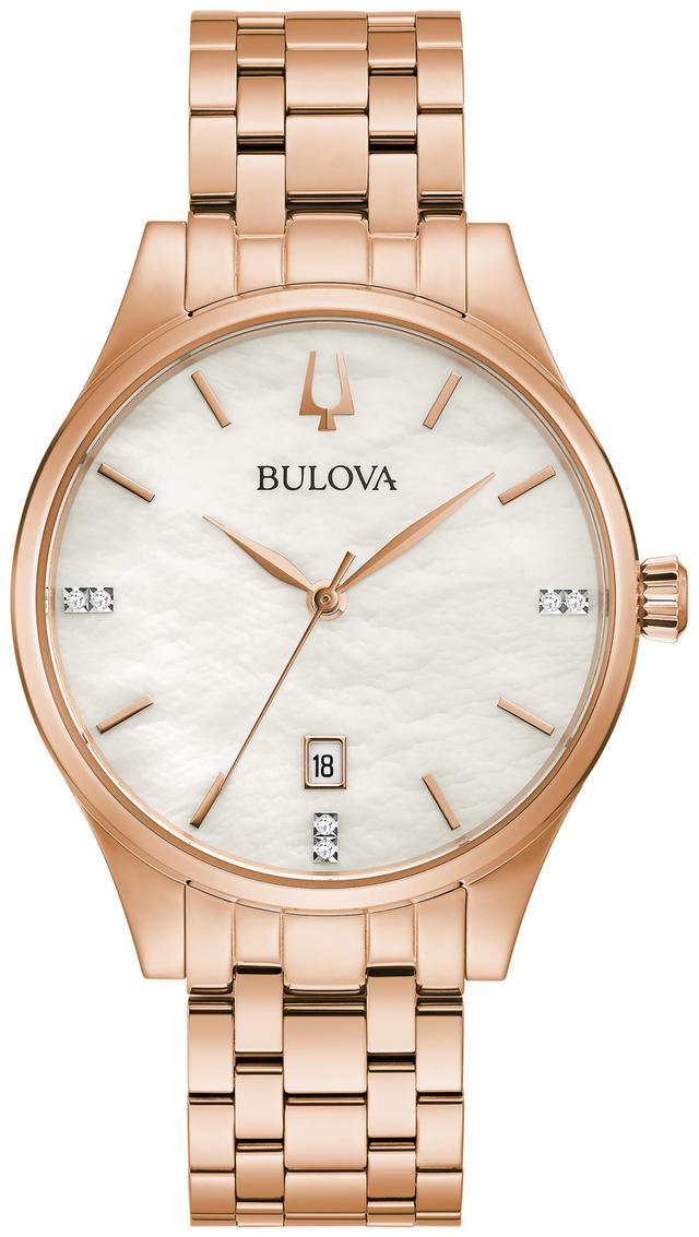 Bulova Sutton Stainless Steel Bracelet Classic Dress Classic Women's Watch - 97P152 Gifts for Her