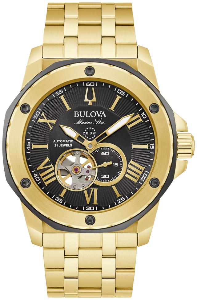 Bulova Marine Star Stainless Steel Bracelet Performance Men's Watch - 98A273 Gifts for Him