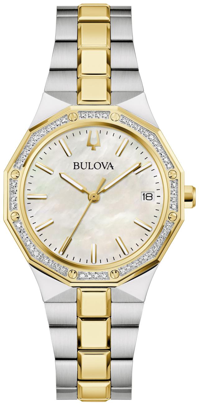 Bulova Prestige Stainless Steel Bracelet Classic Dress Classic Women's Watch - 98R299 Gifts for Her