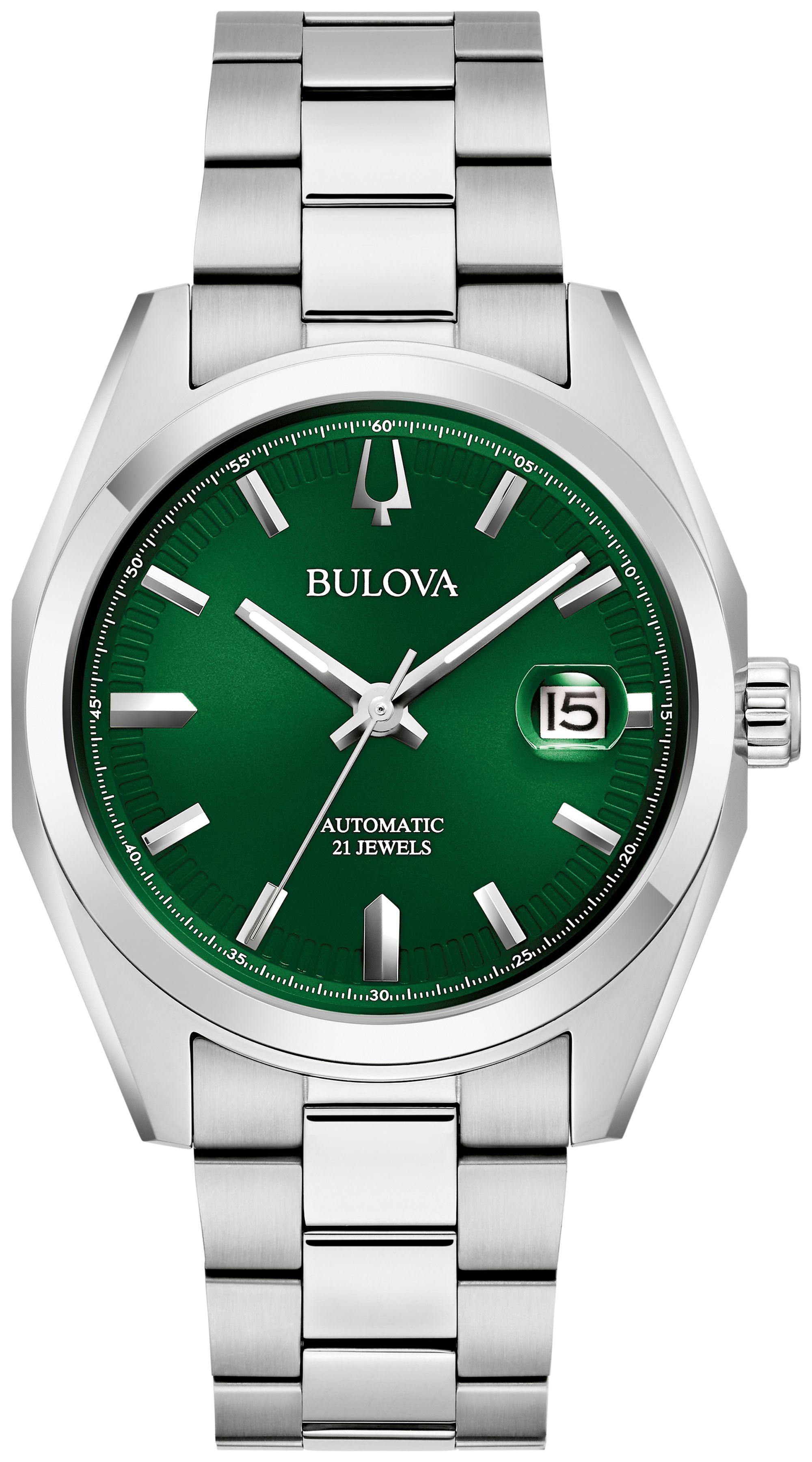 Bulova Surveyor Stainless Steel Bracelet Classic Dress Classic Men's Watch - 96B429 Gifts for Him