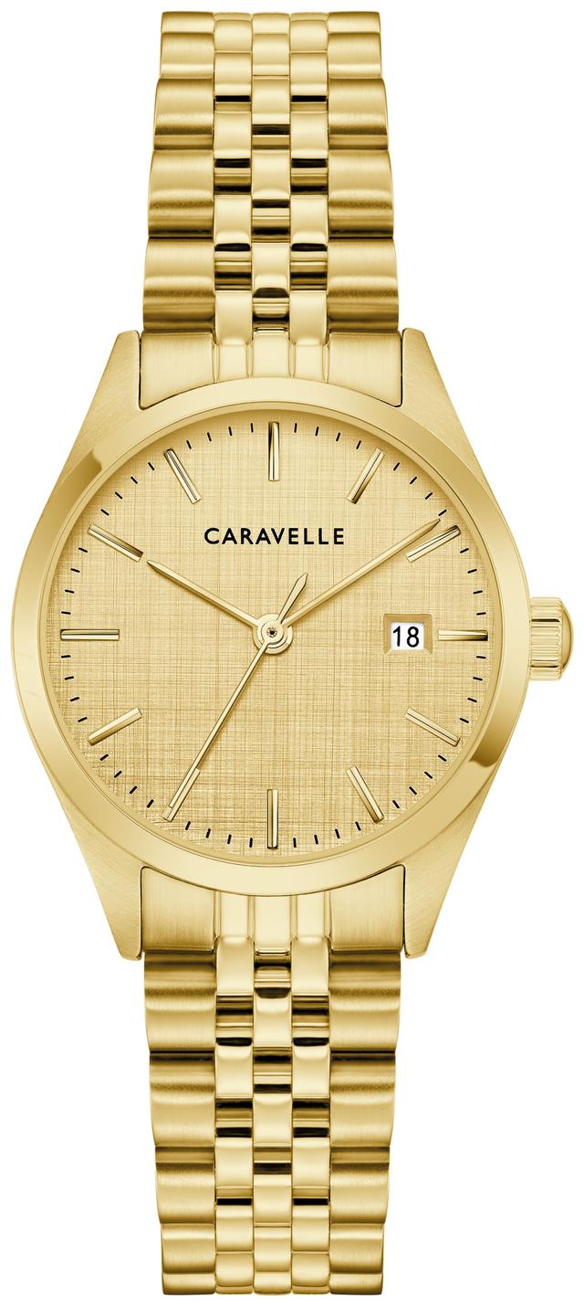 Caravelle Classic Stainless Steel Bracelet Dress Classic Women's Watch - 44M117 Gifts for Her Bulova Watches