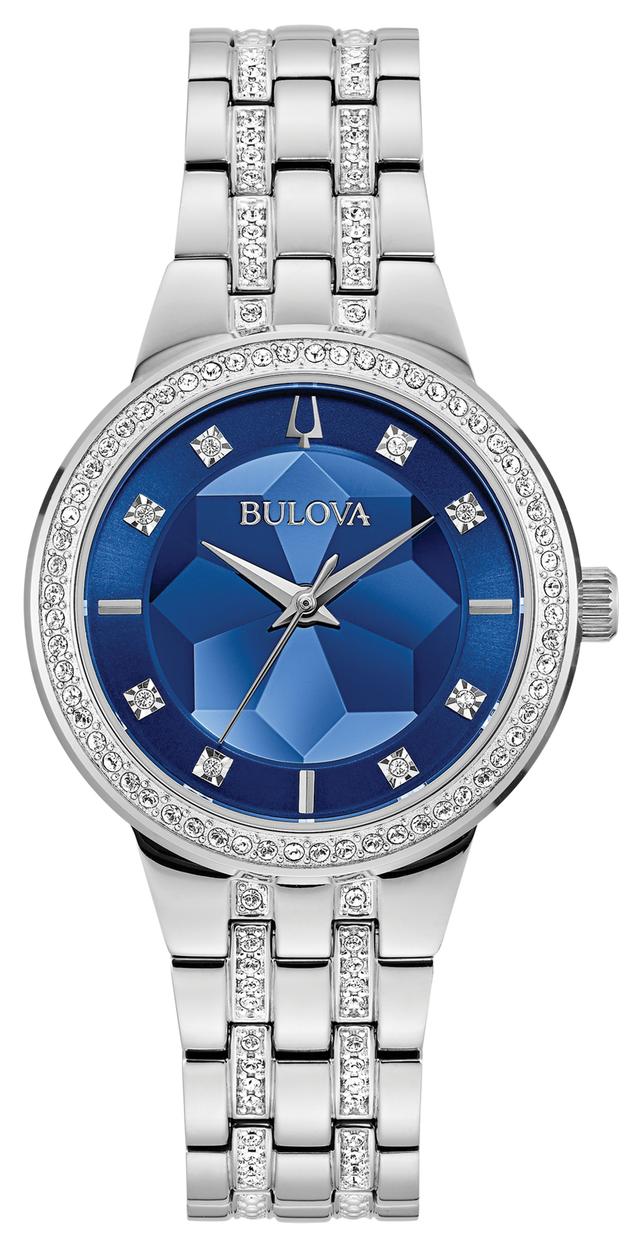 Bulova Phantom Stainless Steel Bracelet Crystal Dress Classic Women's Watch - 96L276 Gifts for Her