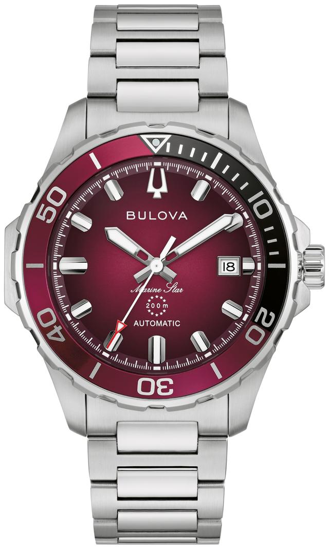 Bulova Marine Star Stainless Steel Bracelet Performance Men's Watch - 98B472 Gifts for Him