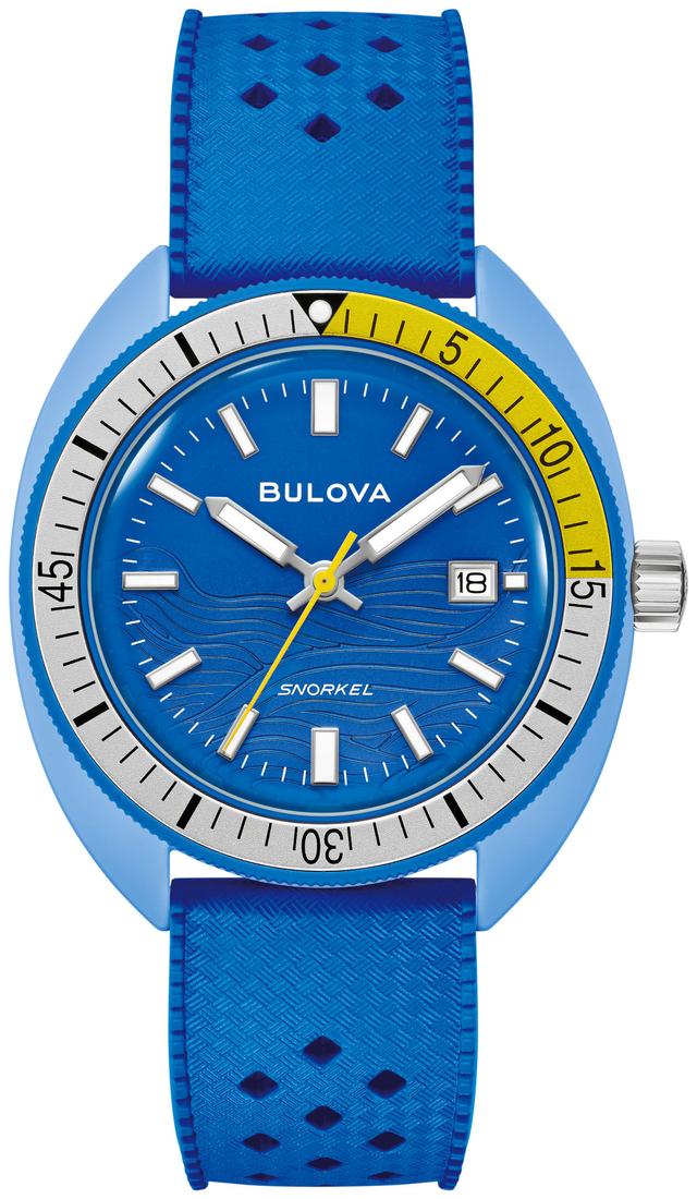 Bulova Snorkel HNBR Rubber Oceanographer Performance Men's Watch - 98B445 Gifts for Him
