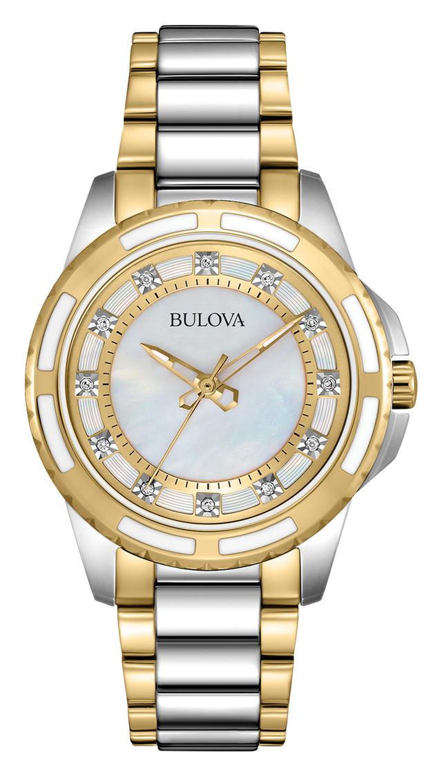 Bulova Classic Stainless Steel Bracelet Dress Classic Women's Watch - 98P140 Gifts for Her