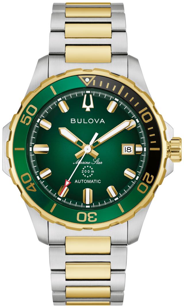 Bulova Marine Star Stainless Steel Bracelet Performance Men's Watch - 98B467 Gifts for Him