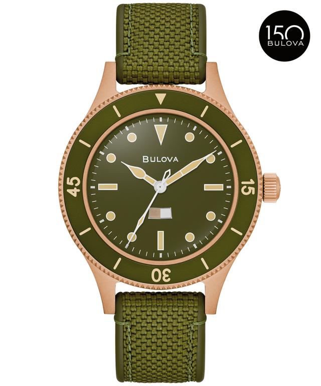 Bulova MIL SHIPS CORDURA® + HNBR Strap Archive Heritage Men's Watch - 98A324 Gifts for Him