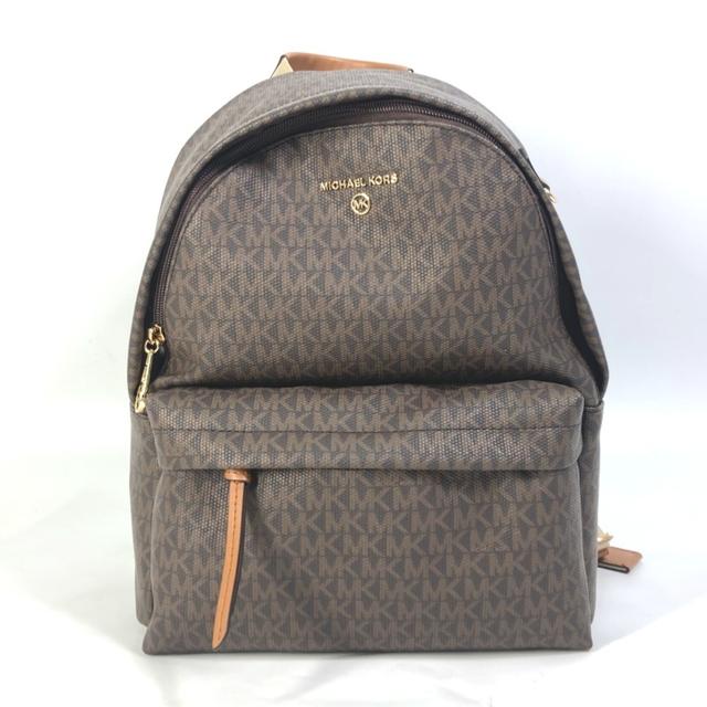 Michael Kors Brown Pvc Leather Backpack (Pre-Owned)