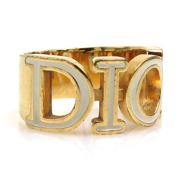 Christian Dior Gold Metal Band Ring (Pre-Owned)