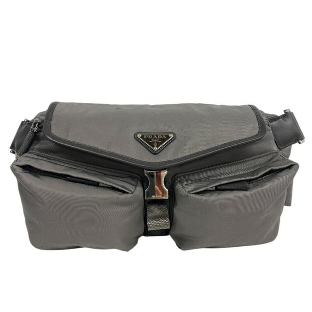 Prada Gray Nylon Polyamide Fanny Pack Sling Bag (Pre-Owned)