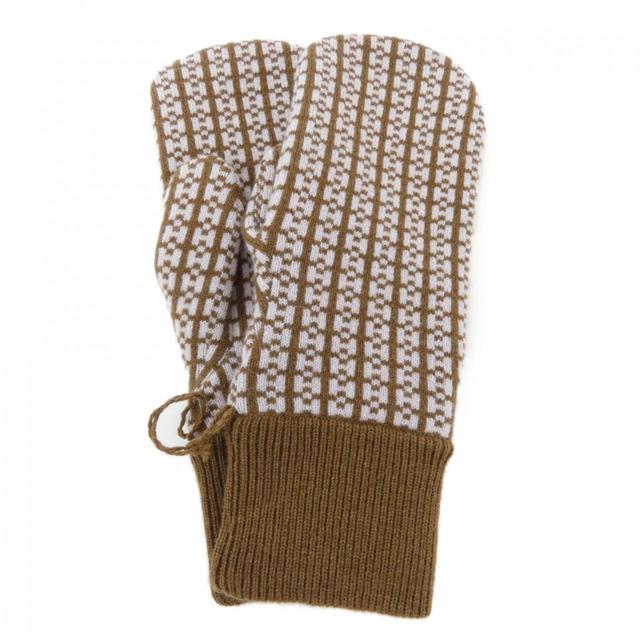 Hermes Brown Pink Cashmere Warm Gloves (Pre-Owned)