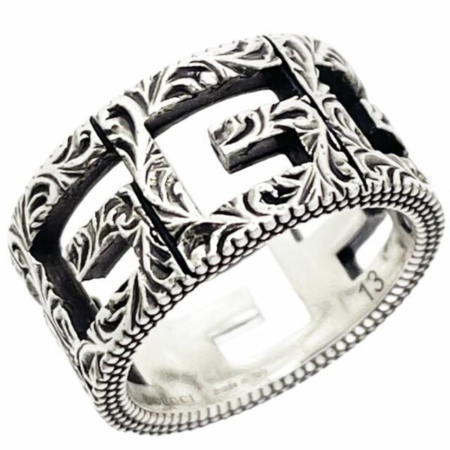 Gucci Silver Band Ring (Pre-Owned)