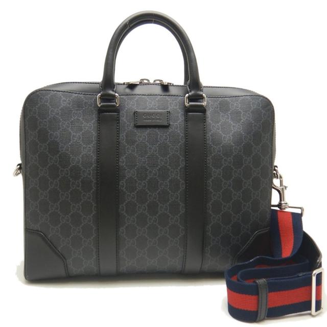 Gucci Black Gg Supreme Canvas Briefcase (Pre-Owned)
