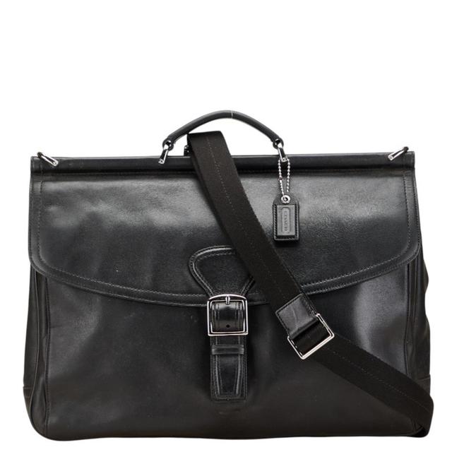 Coach Black Leather Briefcase (Pre-Owned)