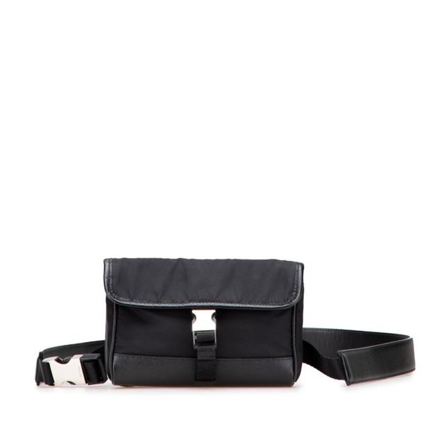 Prada Black Nylon Leather Fanny Pack (Pre-Owned)