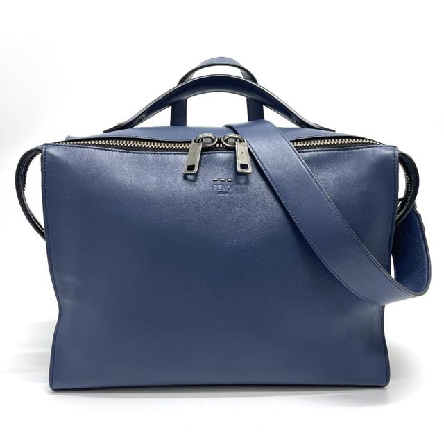 Fendi Navy Leather Briefcase (Pre-Owned)