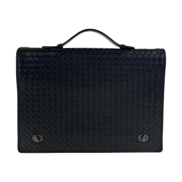 Bottega Veneta Intrecciato Black Leather Briefcase (Pre-Owned)