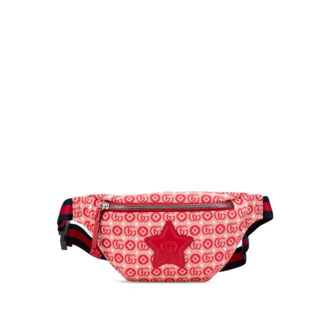 Gucci Red Color Canvas Fanny Pack (Pre-Owned)