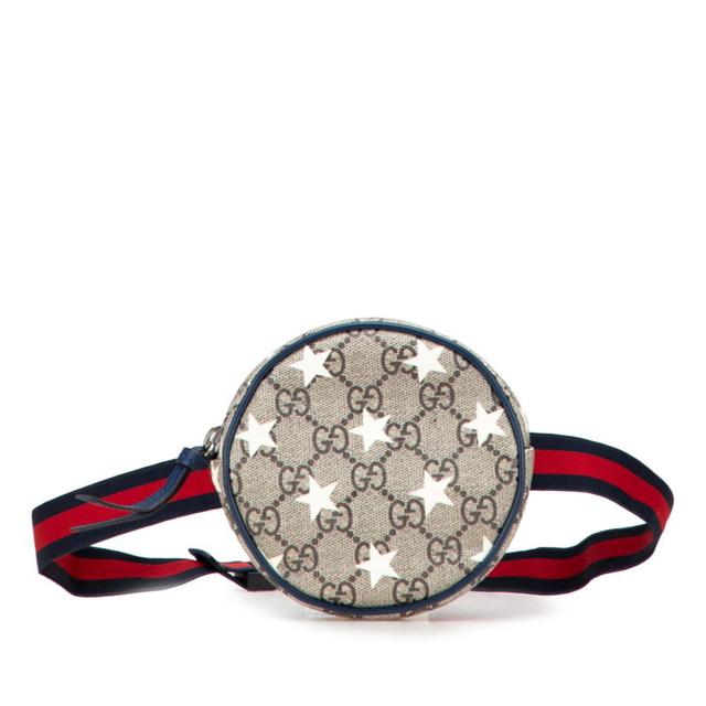 Gucci Beige Navy Gg Supreme Fanny Pack (Pre-Owned)