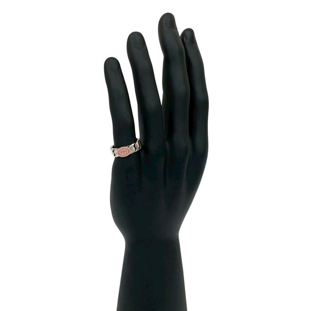 Gucci Silver Pink Silver 925 Band Ring (Pre-Owned)