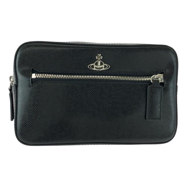 Vivienne Westwood Black Leather Fanny Pack Sling Bag (Pre-Owned)