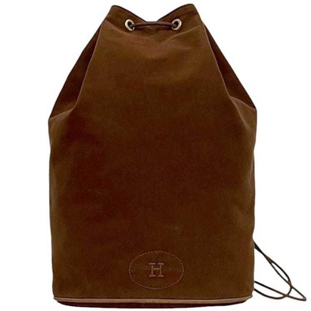 Hermes Brown Cotton Backpack (Pre-Owned)