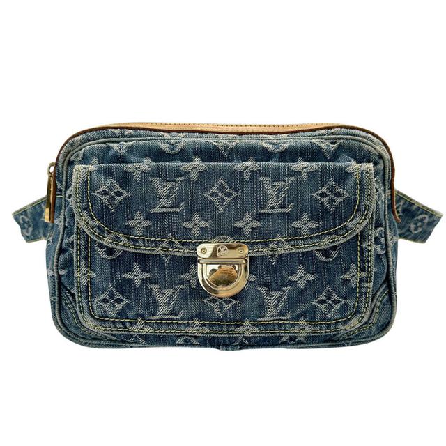Louis Vuitton Blue Monogram Denim Fanny Pack Sling Bag (Pre-Owned)