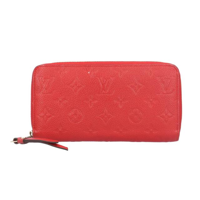 Louis Vuitton Auriane Red Color Monogram Empreinte Long Wallet (Bi-Fold) (Pre-Owned)